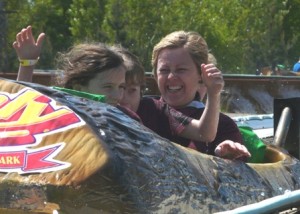 Baloo after the log flume